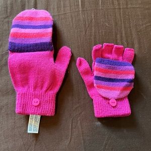 Convertible Mitten to Gloves - Pink/Purple